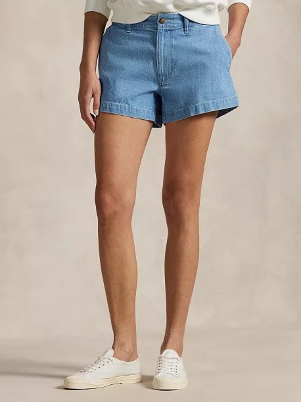 Lauren Ralph Lauren Light Blue Denim High-Rise Shorts